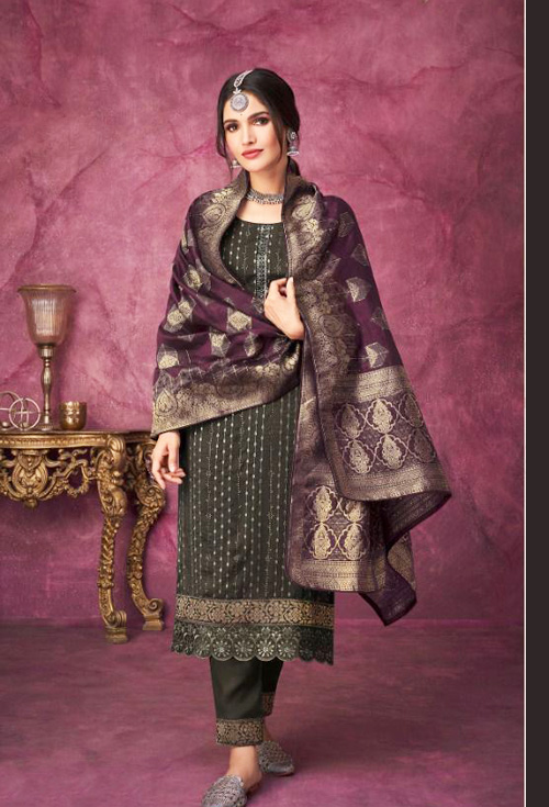 Dark Stale Gray Three Piece